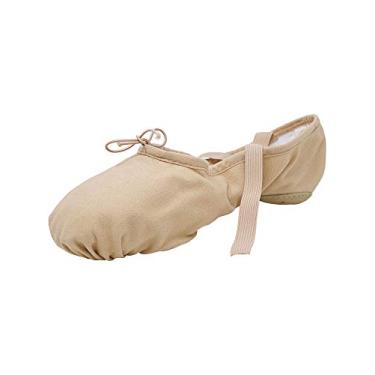 Imagem de Bloch Tênis feminino Dance Pump Split Sole de lona, Areia leve, 39