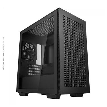 Imagem de Gabinete Gamer DeepCool CH370, Mini Tower, Vidro Temperado, Black, Sem Fonte, Com 1 Fan - R-CH370-BKNAM1-G-1