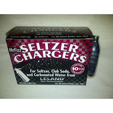 Imagem de 40 Leland (LE10 CO2) CO2 soda chargers - 8g C02 seltzer water cartridges - 4 boxes of 10F