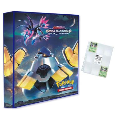 Imagem de Álbum Pasta Fichário Pokemon + 10 Folhas Fenda Paradoxal