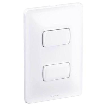Imagem de Interruptor Legrand Pial Zeffia - Duplo - 10A - Branco - 680101