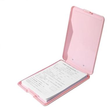 Imagem de Organizador de papel para documentos, caixa de arquivo a4, mesa transparente, armazenamento, escritório, escola, acessórios para pastas organizadoras de escritório (Rosa)