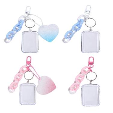 Imagem de Leadigol 4 peças de acrílico Kpop Photocard Holder, Kawaii, cartão de identificação de crédito, foto expositor de bolsa, porta-crachá de identificação, suporte de cartão de identificação, suporte de