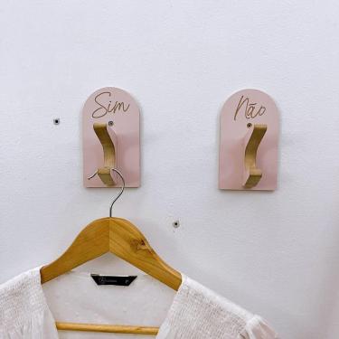 Imagem de 10 Ganchos de Provador loja roupas boho premium capela arco