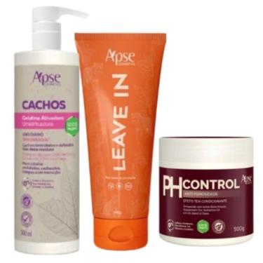 Imagem de Apse Cosmetics, Kit Gelatina 500g, Leave In e PH Control Acidificante 500g Apse