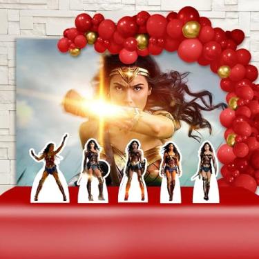 Imagem de Kit Decoração Festa de Aniversário Infantil Super Mulher Maravilha Filme