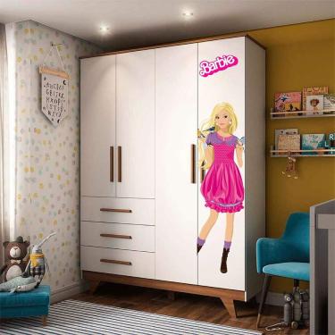 Imagem de Adesivo Para Guarda Roupa Barbie Mod02