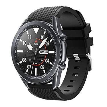 Imagem de Minggo Pulseira de silicone esportiva para Samsung Gear S3 Frontier/Classic Watch pulseira de silicone esportiva, preta