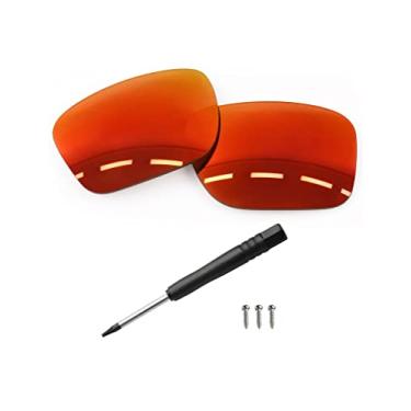 Imagem de Forobb Lentes de reposição polarizadas e acessórios para óculos de sol Oakley TwoFace OO9189, Vermelho maçarico - policarbonato polarizado, Tamanho �nico
