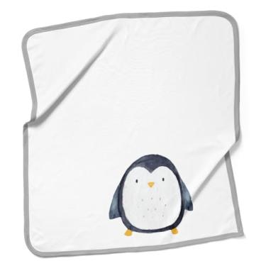 Imagem de Coisas de Nine Flufi Bicho Pinguim Quatro Camadas De Algodão Branco Com Estampa De Pinguim Único