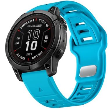 Imagem de Negatta Pulseira de relógio compatível com Garmin Fenix 8 de 51 mm, 7X, 6X 5X, pulseira de silicone de ajuste rápido de 26 mm para Fenix 7X 6X Pro/5X Plus/3/3 HR/Instinct 2X Solar 3 de 50 mm/Enduro