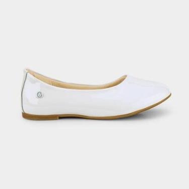 Imagem de Sapatilha Infantil Bibi Ballerina Kids Branca com Verniz-Feminino