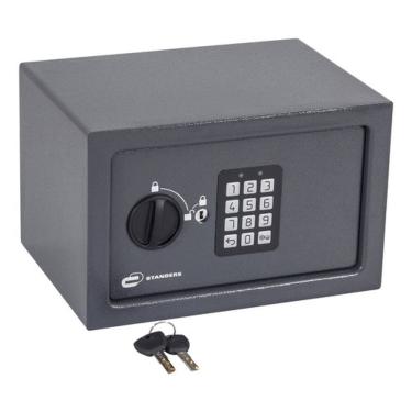 Imagem de Cofre Digital Aço Senha E Chave 18x28x20cm - 9 Litros