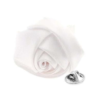Imagem de Vittorio Vico Broche masculino formal de lapela de flor sólida: alfinetes de acessórios de terno de flor para terno ou smoking, 1.5" (3.80CM), Poliéster, Não aplicável