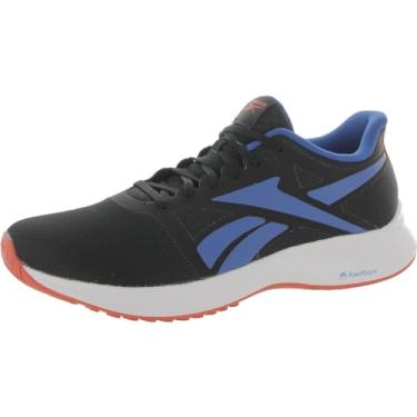 Imagem de Reebok Tênis de corrida masculino Runner 5.0, Preto/semi laranja flare/vetor azul, 8.5