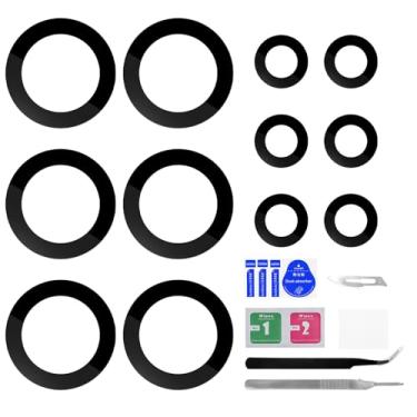 Imagem de BESJMYT Substituição da lente da câmera traseira para Samsung Galaxy A32 5G - Lente de vidro da câmera traseira com adesivo kit de reparo de ferramenta de correção completa Pinça pano de poeira pano