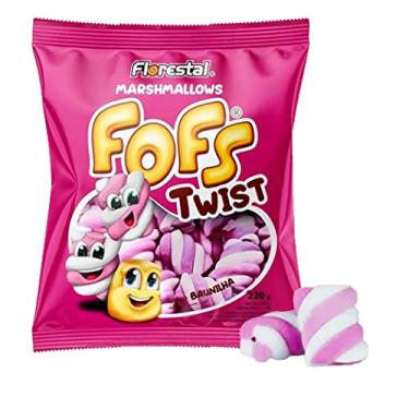 Imagem de Marshmallow Fofs Twist Rosa E Branco Florestal 220G