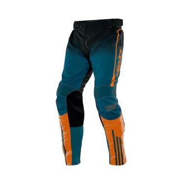 Imagem de Calça Motocross Infantil Criança Motocross Jett Armage, Azul, Laranja,