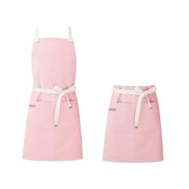 Imagem de Avental Rosa Cintura Algodao Cafeteria Bar Vegano SPA 2un - CASACHA