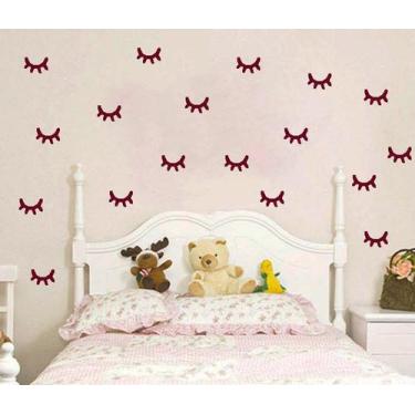 Imagem de Adesivo decorativo 40 Pares de olhos de unicórnio 5cm x 3,3cm Adesivo 