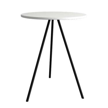 Imagem de Mesa Lateral Gabriela Wood Branca e Preta - New Green