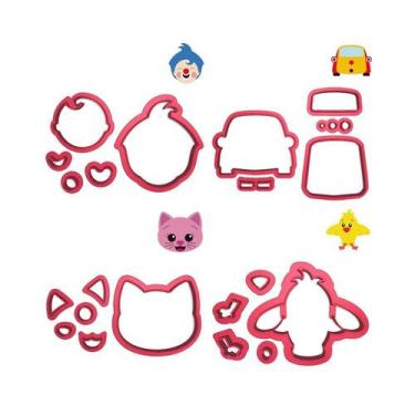 Imagem de Kit 4 Cortadores Circo Carro Gata Pássaro Plim Plim - DOCE IMPRESSO, 6