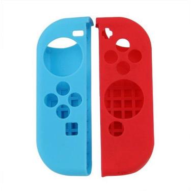 Imagem de Capa Protetora Silicone Para Joy-con Nintendo Switch Azul e Vermelho -