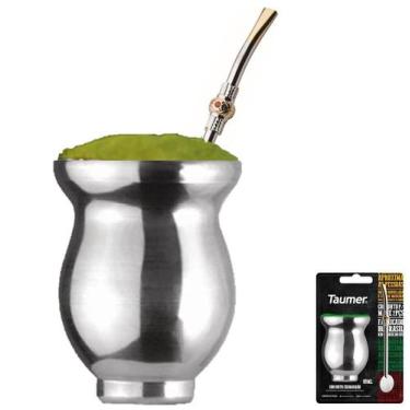 Imagem de Kit Cuia E Bomba Para Chimarrão Mate Tererê De Bojo Pera 21cm - 503 - 