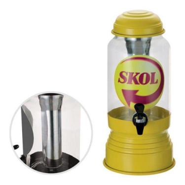 Imagem de Chopeira Torre Cervejeira De Vidro 3,5 Litros  C/ Filtro Skol Refil Pa