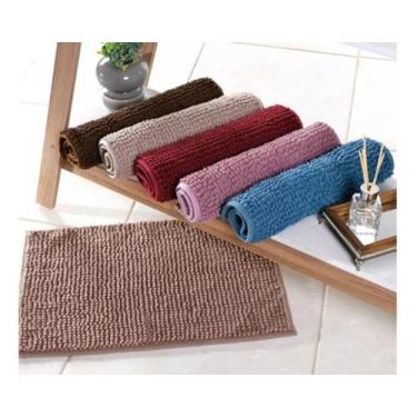 Imagem de Kit Tapete Popcorn Chenille 40cm x 60cm Sortido - 6 Unidades - Panosul