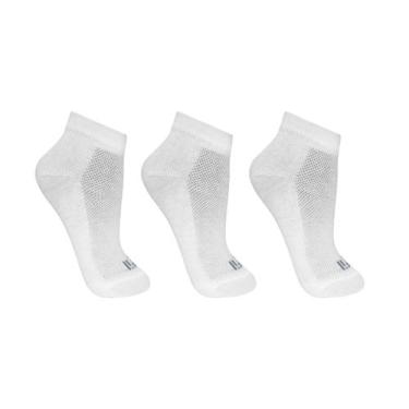 Imagem de Kit 3 Pares Meia Cano Curto Masculina Sport Trifil T8014K, Branco, 39-