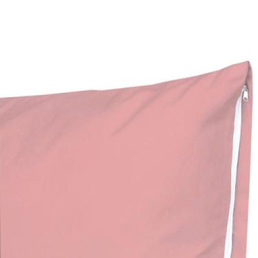 Imagem de 1 Fronha Simples com Zíper 70cmx50cm Percal 180 Fios - Dryka Enxovais,