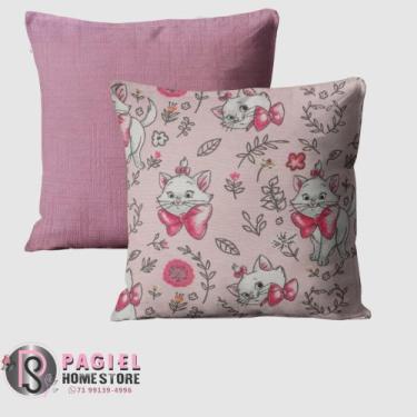 Imagem de Kit Com 2 Capas P/ almofada Da Gatinha Marie 40cmx40cm - Pagiel HomeSt