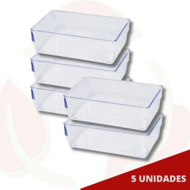 Imagem de Conjunto Porta Objetos Transparente Organizador Gaveta 5 Uni - PLASTUT
