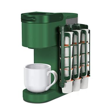 Imagem de STORAGENIE Suporte de cápsulas de café para Keurig, suporte lateral de parede, perfeito para balcões pequenos (pacote com 3/para 15 cápsulas, EverGreen)