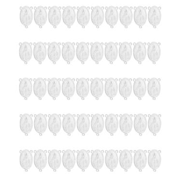 Imagem de Diyalo 3-Hole Holy Ave Maria/Miraculous Medal/Our Lady of Aparecida/Saint Bernadette of Lourdes Rosary Chaplet Connector DIY Jewelry Making Parts in Bulk (C-50pcs)