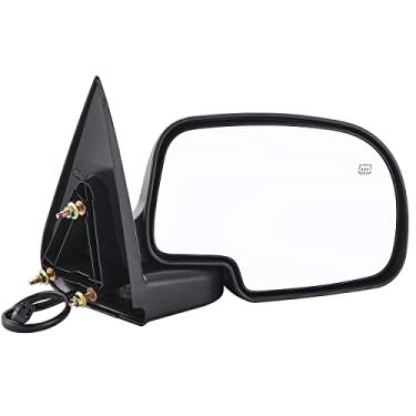 Imagem de ZAPOSTS Espelho retrovisor lateral de substituição adequado para Chevy Silverado 1999-2002 1500 2500 HD 3500 HD, GMC Sierra 1500 2500 HD, GMC Yukon/Yukon XL 1500, preto, ajustável, aquecido, dobrável, lado do passageiro