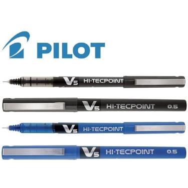 Imagem de Caneta Pilot Hi Tecpoint V5 azul e Preta - Kit C/4