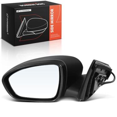 Imagem de A-Premium Espelho retrovisor elétrico do lado do motorista - compatível com Nissan Sentra 2020-2021 - Espelho retrovisor externo preto dobrável manual aquecido com seta - Substituição # 963026LB1A