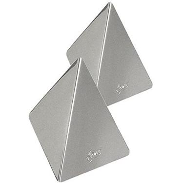 Imagem de Ateco Molde de pirâmide grande de aço inoxidável 4937, conjunto de 2, 12 x 8,25 cm de altura