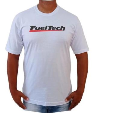 Imagem de Camiseta Personalizada Arrancada Fueltech 100%Algodão - LGAMN, Branco,