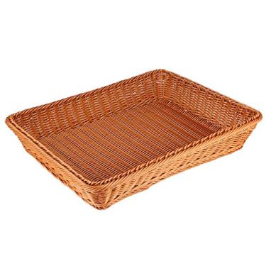 Imagem de Cesta de Alimentos Retangular Cesta de Compras Retângulo Placa de Frutas para Escultura de Mesa, Frutas Legumes Pão Servindo Cestas (café king size)