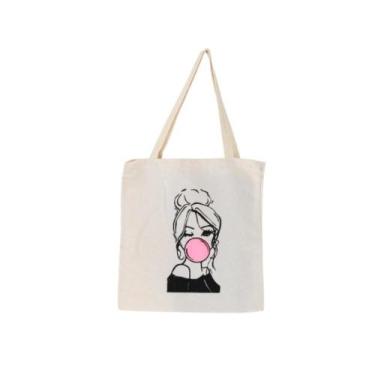 Imagem de Bolsa Feminina Ecobag  100% algodão Estampa GUM GIRL - CARIOCA MAIS