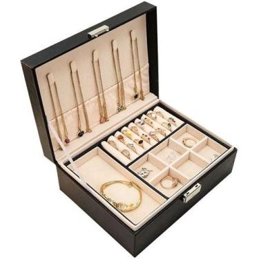 Imagem de Porta Joias Organizador Maleta Grande Feminino Viagem - Tem Tudo OnLin