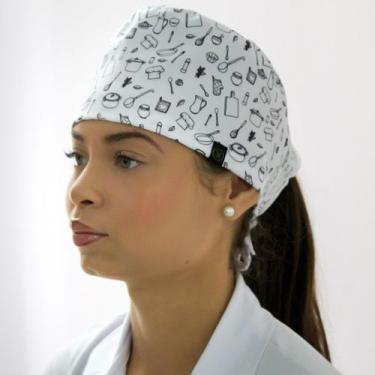Imagem de Gorro Touca Culinário Utensílio Doméstico - Oluas, branca, u