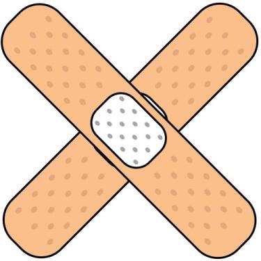 Imagem de Kit 2 Adesivo Veiculo Band Aid Curativo 15x15cm - Best