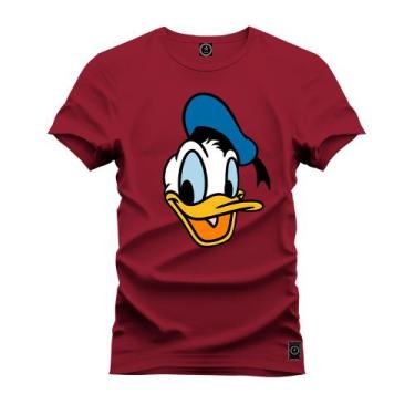 Imagem de Camiseta Algodão Confortável Premium Pato Donald - Nexstar, G, Bordô