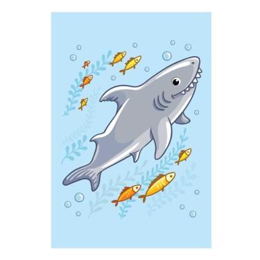 Imagem de Placa Decorativa Infantil Shark Tubarão 20x30cm - Quartinhos