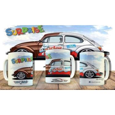 Imagem de Caneca porcelana personalizada chocolate fusca kinder ovo 325 ml - Ati