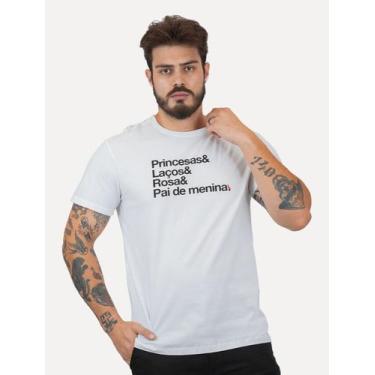 Imagem de Camiseta Reserva Masculina Regular Pai De Princesa Branca, XXL/GGG
